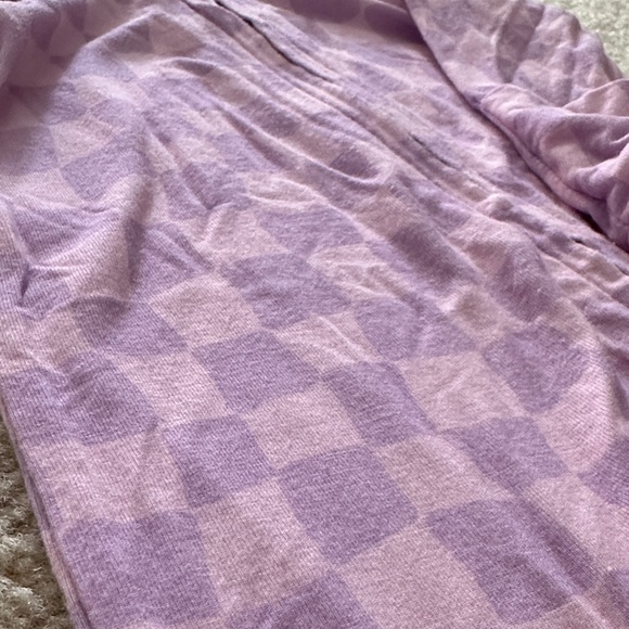 Lavender Check Footie Pajamas - Picture 2 of 7